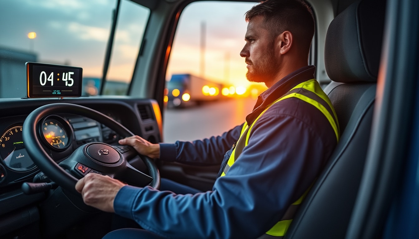 Illustration: Comprendre l’amplitude horaire du chauffeur routier au départ avant 5h