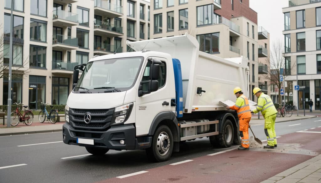 Camion à benne électrique pour les travaux en ville