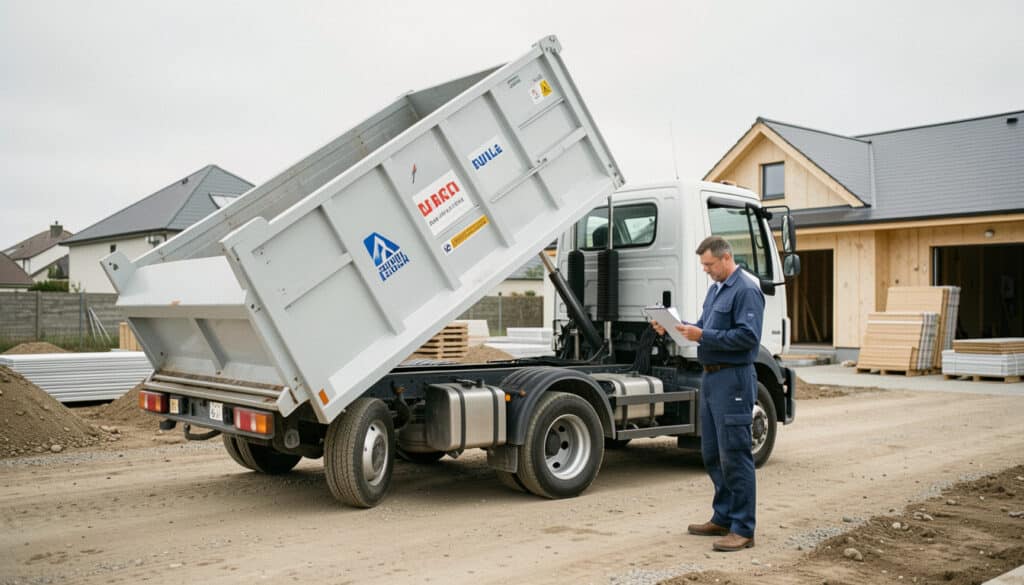 Location de camion benne : prix, permis et choix